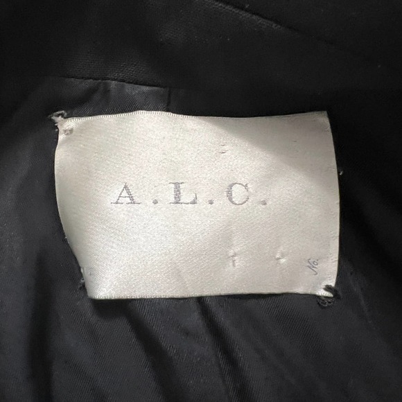 A.L.C. Black Lightweight Wool Mohair Silk Blend Suiting Blazer Size 2 EUC - Picture 2 of 6